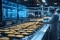 Lignes de production dans une usine agroalimentaire