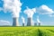 Grandes cheminées d'un site nucléaire