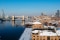 Vue du London Bridge en hiver
