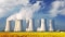 les tours de refroidissement d'une centrale électrique